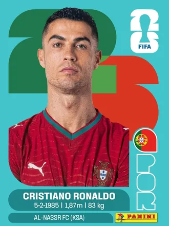 Figurinha oficial da Panini de Cristiano Ronaldo (Portugal), Copa 2026