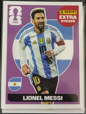 Figurinha Legend (Extra Sticker Panini) de Lionel Messi, raridade Regular